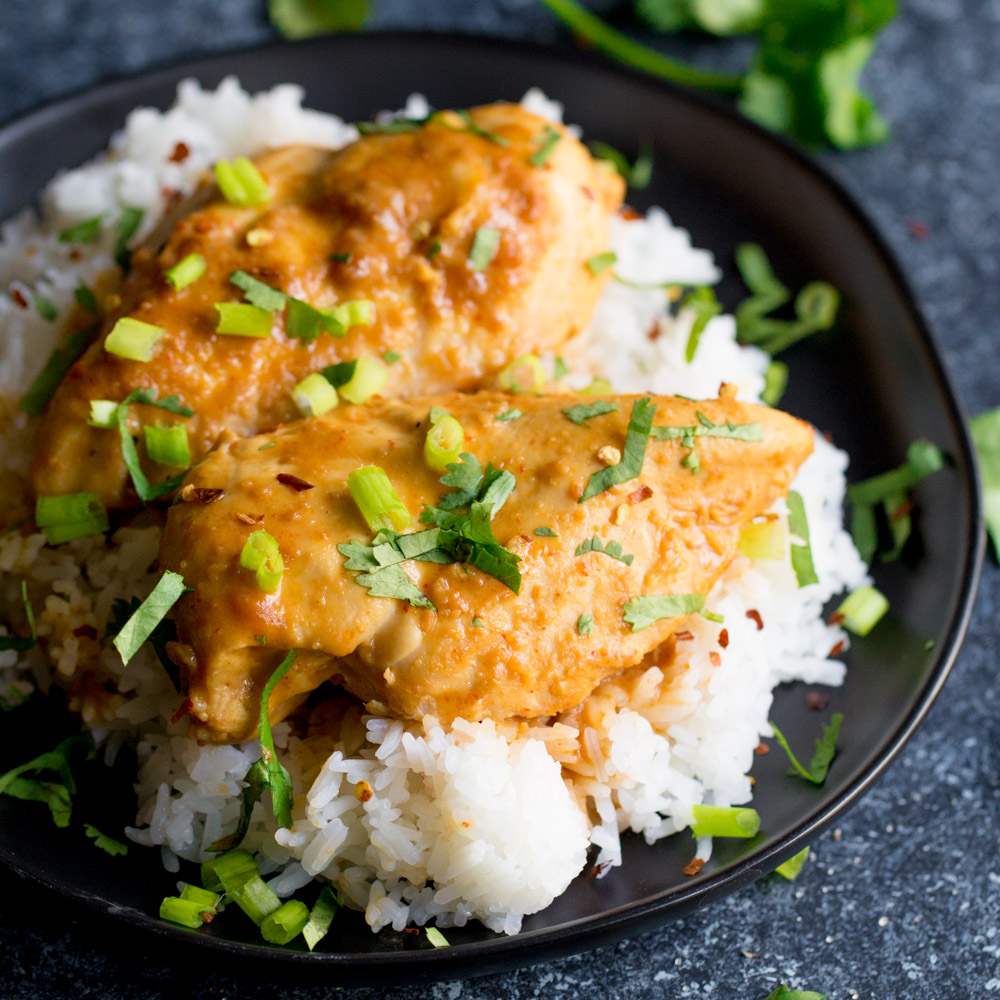 Slow Cooker Peanut Butter Chicken