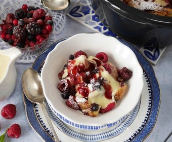 Bread Pudding with Berries