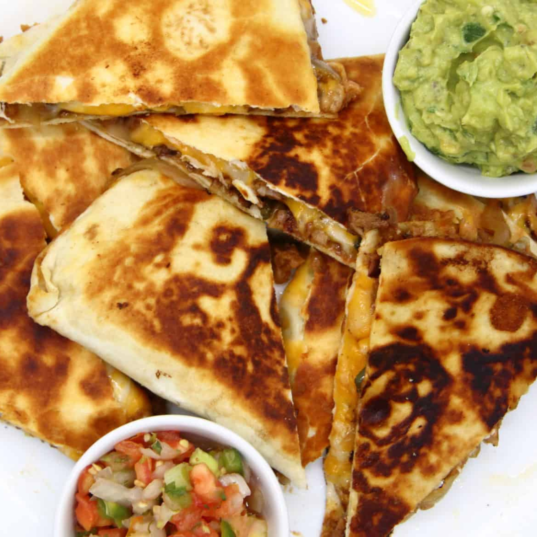 Cheesy Smoked Rib Quesadillas