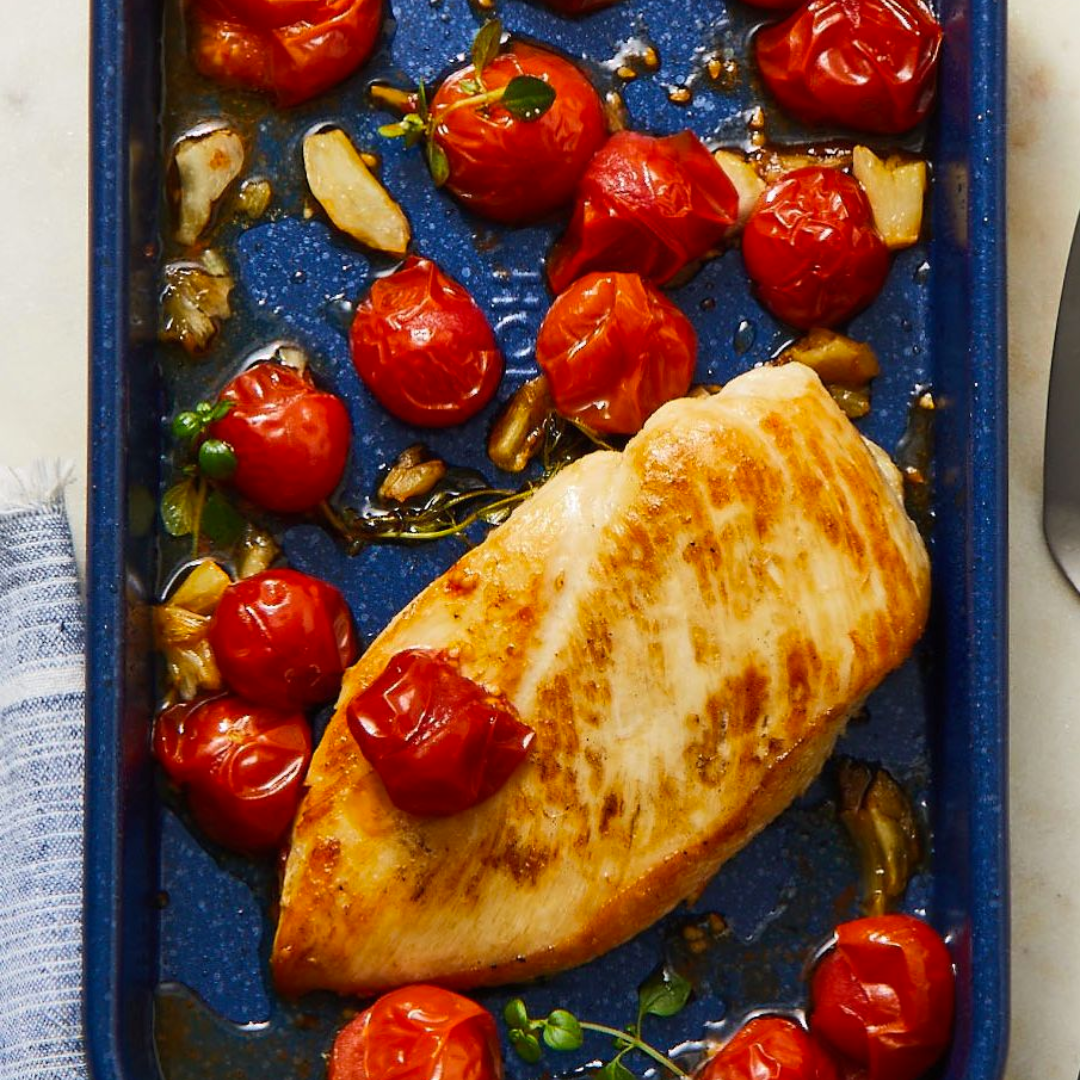 Roasted Chicken and Tomatoes