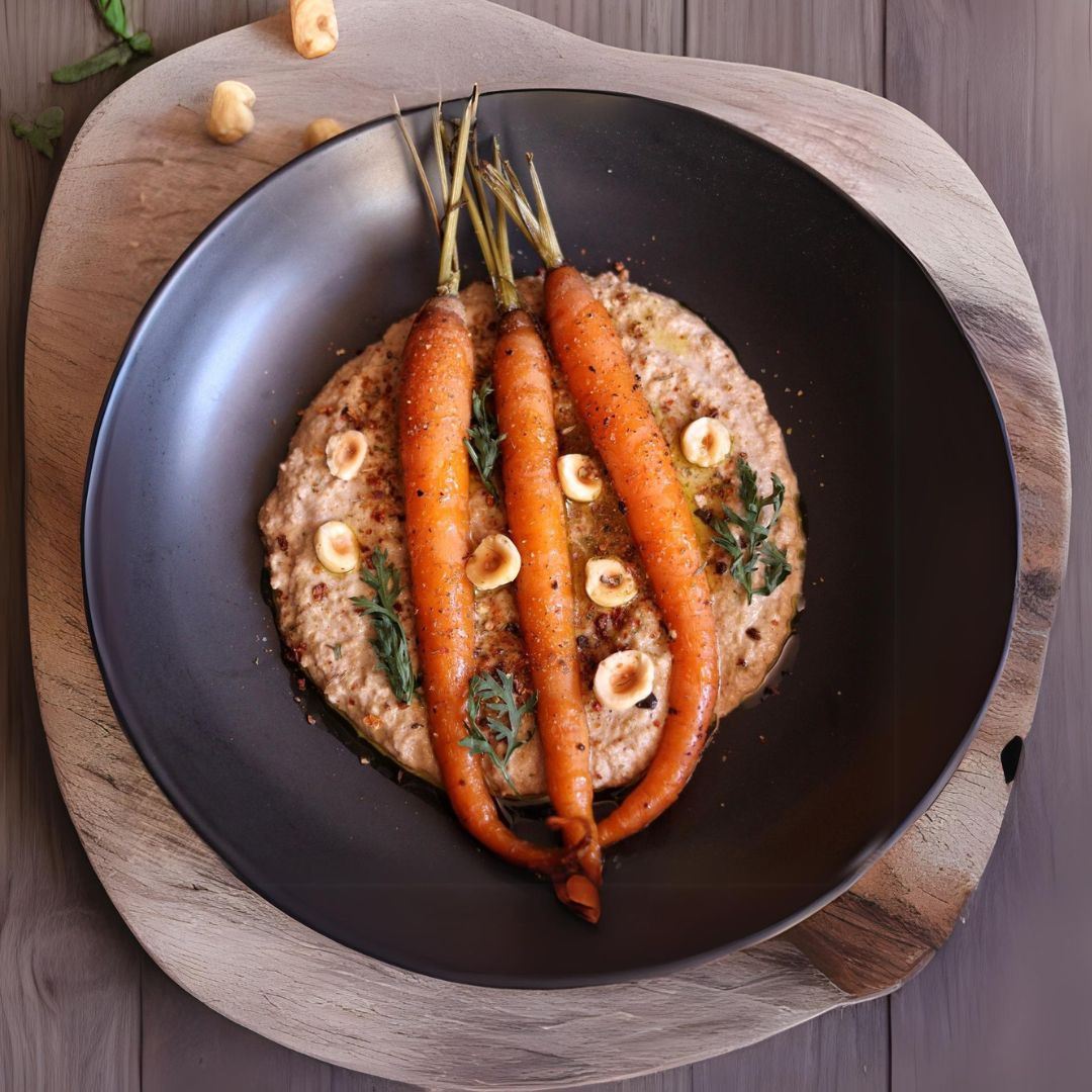 Roasted Carrots with Hazelnut Sauce